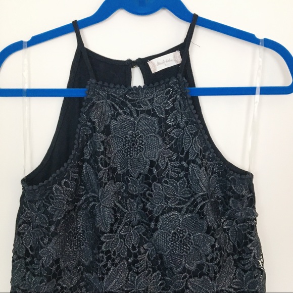 Altar'd State Metallic Lace High Neck Tank Top - Picture 3 of 10